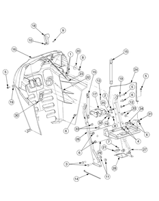 Part Location Diagram of 783-04475-0637 MTD Brkt-steering supt blk